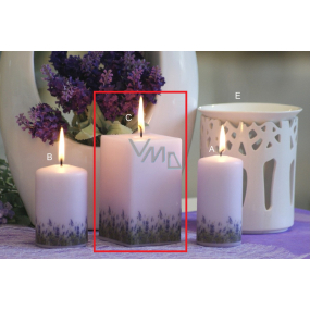 Lima Lavendel Duftkerze hellviolett Prisma 65 x 120 mm 1 Stück