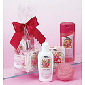 Kappus Rose Duschgel 250 ml + Körperlotion 200 ml + feste Seife 125 g, Kosmetikset