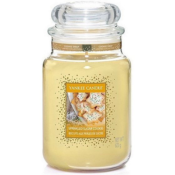 Yankee Candle Sprinkled Sugar Cookie - Duftkekse für Zuckerkekse Classic Large Glass 623 g