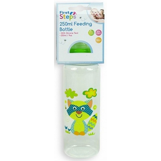 First Steps Jungle 0+ Babyflasche Waschbär 250 ml