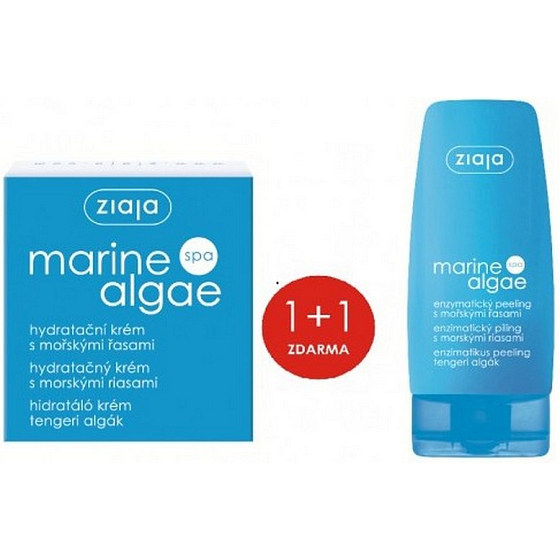 Ziaja Marine Algae Spa Algen Feuchtigkeitscreme 50 ml + Marine Algae Spa Algen enzymatische Schale 60 ml, Duopack