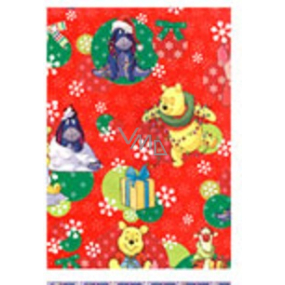 Ditipo Geschenkpapier 70 x 200 cm Weihnachten Disney Winnie the Pooh Red Donkey