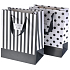 Geschenkpapiertüte 180 x 230 mm Tupfen oder Streifen, weiß-schwarz 1 Stück