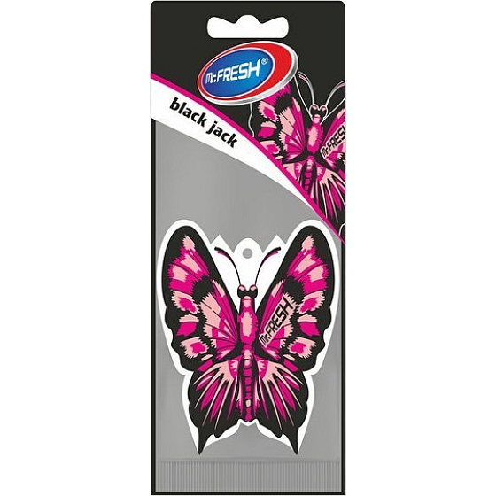Mister Fresh Car Parfume Butterfly Black Jack hängender Lufterfrischer 7,5 g
