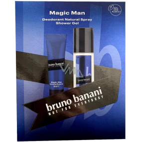 Bruno Banani Magic parfümiertes Deoglas für Männer 75 ml + Duschgel 50 ml, Geschenkset für Männer