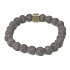 Lava mit königlichem Mantra Om, Armband elastischer Naturstein, Kugel 8 mm / 16-17 cm, geboren aus den vier Elementen