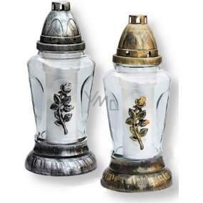 Rolchem Glaslampe mit Roségold, Silber 29 cm 48 Stunden 90 g Z-26 1 Stück