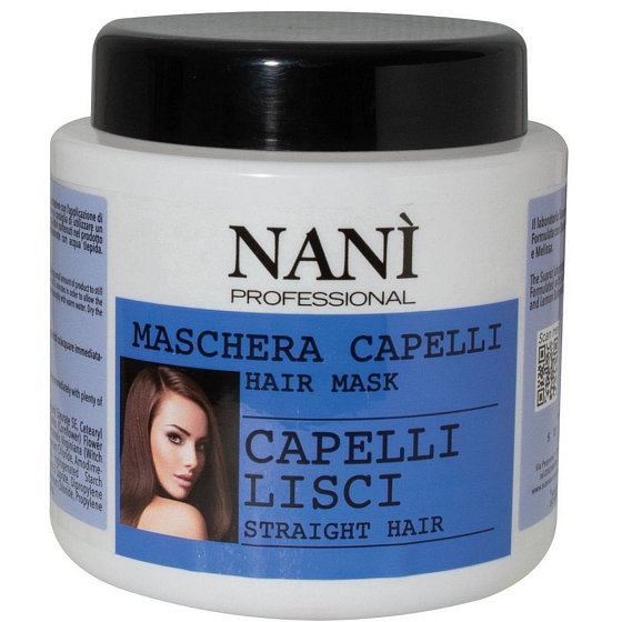 Naní Professional Milano nährende und feuchtigkeitsspendende Maske für alle Haartypen 500 ml