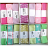 Ditipo Flora Stoffband pastell dunkelgrün mit weißen Blumen 3 m x 25 mm