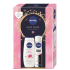 Nivea Soft Care Rose & Almond Oil Duschgel 250 ml + Nivea Black & White Invisible Clear Antitranspirant Spray 150 ml, Kosmetikset für Frauen