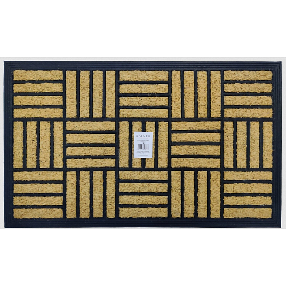 Tidy Home Fußmatte Gummi und Kokos rechteckig 45 × 75 cm