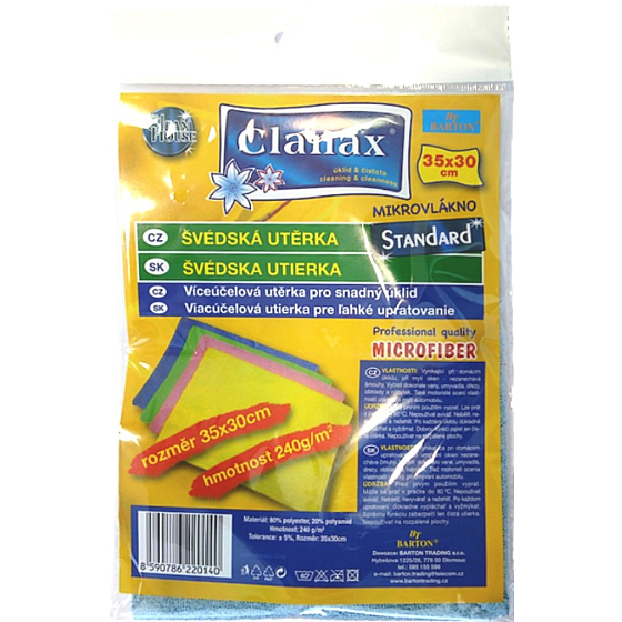 Clanax Standard Schwedisches Mikrofasertuch 35 x 30 cm 240 g