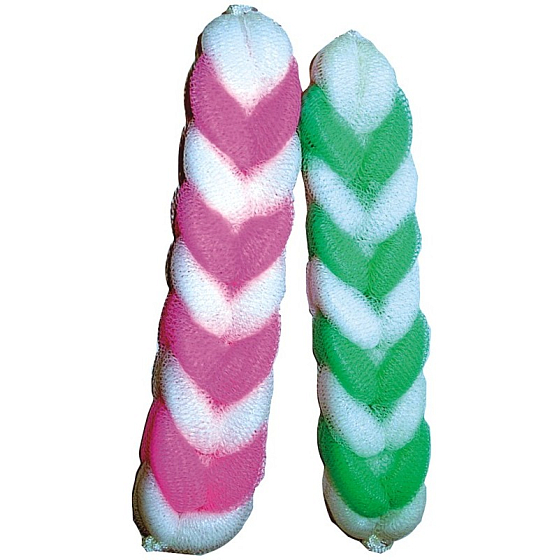 Abella Body Massage Schwamm - zweifarbiger Zopf 1 Stück BW508