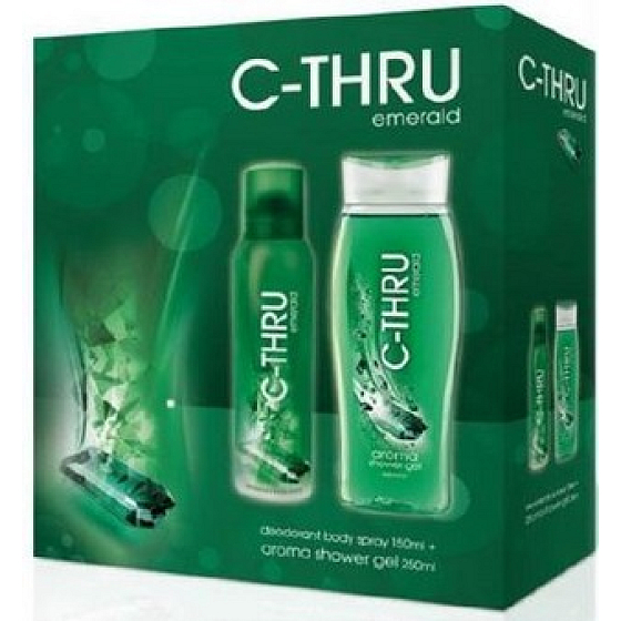 C-Thru Emerald Deodorant Spray 150 ml + Duschgel 250 ml, Kosmetikset