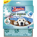 Spontex Pet Towel Mikrofaser-Handtuch für Hunde und Katzen 40 x 80 cm 1 Stück