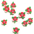Professionelle Nageldekorationen Blumen rosa-grün 132 1 Packung