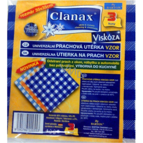 Clanax Universal Staubtuch Viskose Vlies 35 x 35 cm 3 Stück