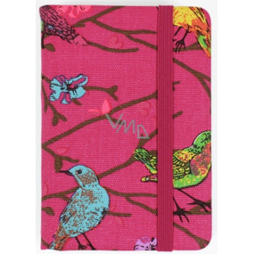 Albi Mini Diary Pink mit Vögeln 7,5 cm × 11 cm × 1,1 cm