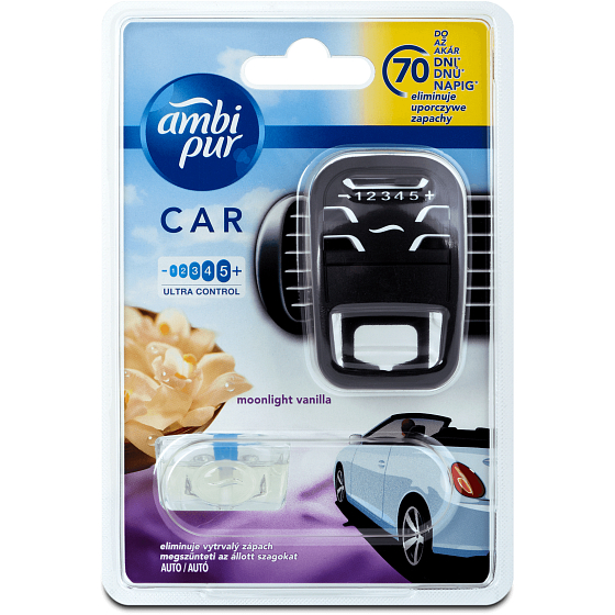 Ambi Pur Car Moonlight Vanilla kompletter Lufterfrischer 7 ml