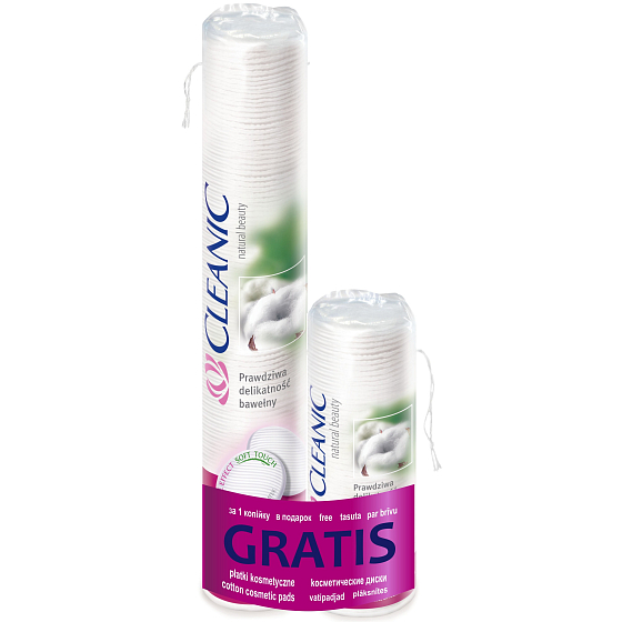 Cleanic Natural Beauty Reiner Effekt Soft Touch Make-up Tampons 120 + 50 Stück