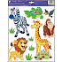 Zoo Wandaufkleber mit Zebra 33 x 29 cm