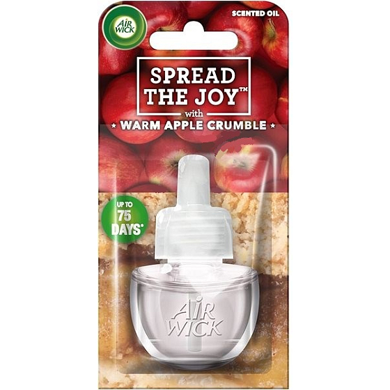 Air Wick Spread The Joy Warmer Apfelstreusel - Frisch gebackener elektrischer Erfrischer für Apfelkuchen nachfüllen 19 ml