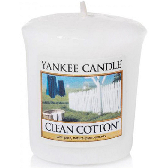 Yankee Candle Clean Cotton - Duftkerze Saubere Baumwolle Votiv 49 g