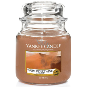 Yankee Candle Warm Desert Wind - Warme Duftkerze mit Wüstenwind Klassisches mittleres Glas 411 g