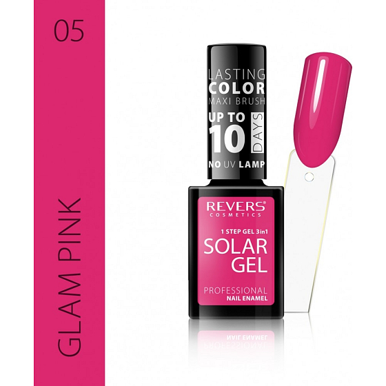 Revers Solar Gel Gel Nagellack 05 Glam Pink 12 ml