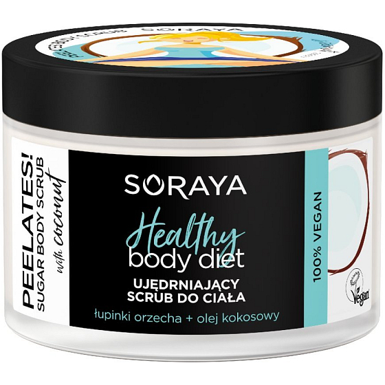Soraya Gesunde Körperdiät Kokosöl, das das natürliche Zuckerschälen 200 ml festigt