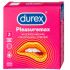 Durex Pleasuremax Kondom mit Rippen und Noppen zur Stimulation beider Partner, nominale Breite: 56 mm, 3 Stück