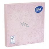 Aha Papierservietten 3-lagig 33 x 33 cm 15 Stück Pink geprägt