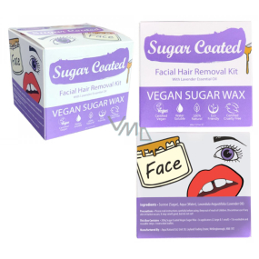 Zuckerüberzogenes Lavendel-Epilier-Set für das Gesicht 200 g