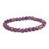 Jaspis / Regalit Imperial Meeressediment lila Armband elastisch gemischtes Mineral, Kugel 6 mm / 16 - 17 cm