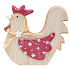 Huhn aus Holz 14 cm
