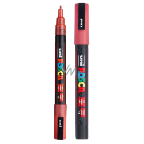 Posca Universal-Acryl-Marker 0,9 - 1,3 mm Glitter Rot PC-3M
