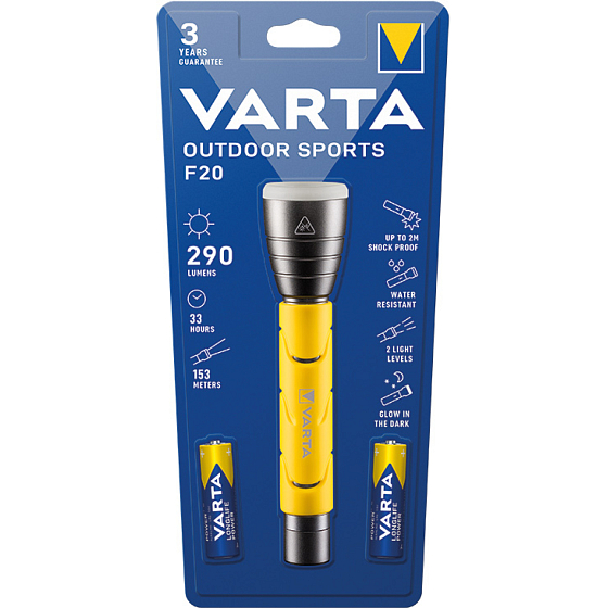 Varta Taschenlampe F20 Outdoor Sport Handlampe, 1 Stk