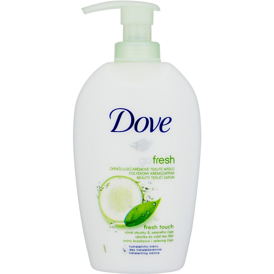 Dove Go Fresh Touch Flüssigseife mit Gurke und grünem Tee und 250 ml Spender