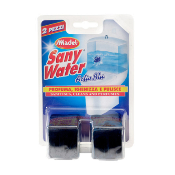 SanyWater Activ Blue Toilettenblock für Tank 2x50 g blau