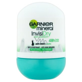 Garnier Mineral Invisi Dry Anti-Feuchtigkeit 48h Ball Antitranspirant Deo Roll-on für Frauen 50 ml