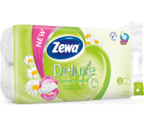 Zewa Deluxe Kamille Komfort 3-lagiger Toilettenpapier, 8 Rollen, 19,3 m Rolle