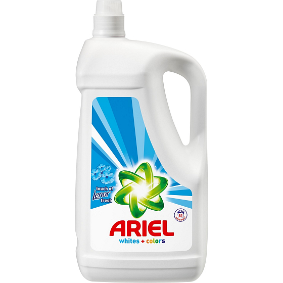 Ariel Whites + Colors Touch von Lenor Fresh Liquid Waschgel 81 Dosen von 5.265 l