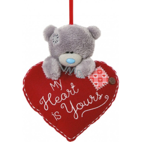 Ich zu dir Teddybär mit einem Herz hängen 14 cm