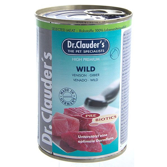 DR. Clauders Wild Game komplettes Super Premium Futter 96% Fleisch für erwachsene Hunde 400 g