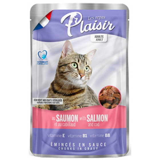 Plaisir Cat Lachs und Kabeljau Beutel 100 g