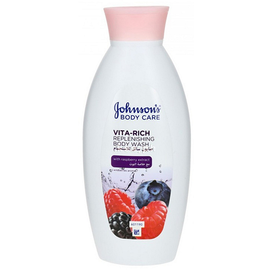 Johnsons Vita-Rich Repleneshing Duschgel mit Himbeerextrakt 400 ml