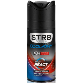 Str8 Cool + Dry Body Reagieren Antitranspirant Deodorant Spray für Männer 150 ml