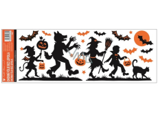 Fensterfolie ohne Kleber mit Glitzer Halloween 59 x 21 cm No.4