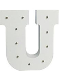 Nekupto Holz LED Buchstabe U Dekoration 16 cm