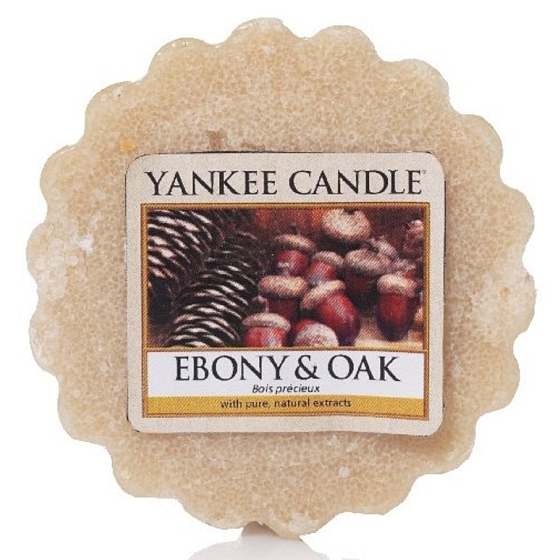Yankee Candle Ebony & Oak - Duftwachs für Duftlampe aus Ebenholz und Eiche 22 g